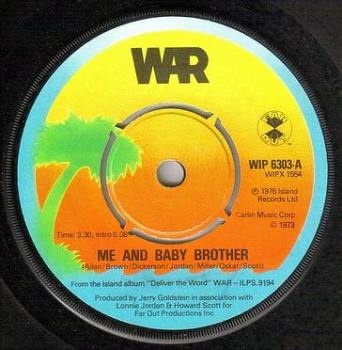 WAR - ME AND BABY BROTHER - ISLAND