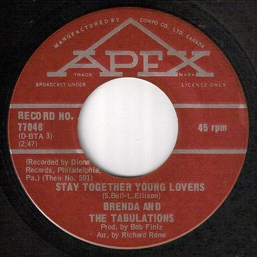 BRENDA & TABULATIONS - STAY TOGETHER YOUNG LOVERS - APEX