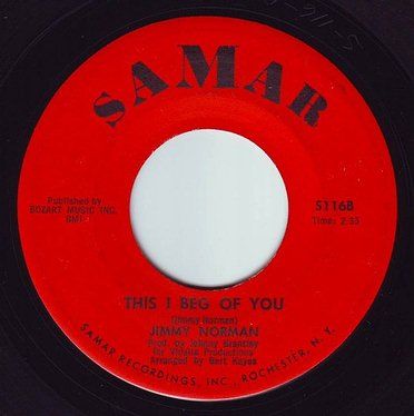 JIMMY NORMAN - THIS I BEG OF YOU - SAMAR