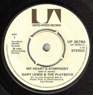 GARY LEWIS - MY HEART'S SYMPHONY - UA