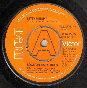 BETTY WRIGHT - ROCK ON BABY, ROCK ON - RCA DJ