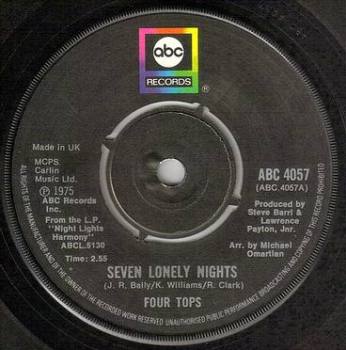 FOUR TOPS - SEVEN LONELY NIGHTS - ABC