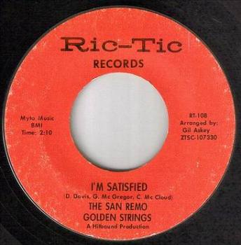 SAN REMO STRINGS - I'M SATISFIED - RIC-TIC