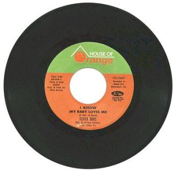 GEATER DAVIS - I KNOW MY BABY LOVES ME - HOUSE OF ORANGE