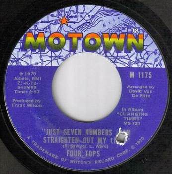 FOUR TOPS - JUST SEVEN NUMBERS - MOTOWN