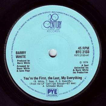 BARRY WHITE - YOU'RE THE FIRST, THE LAST MY EVERYTHING - 20TH CENTURY