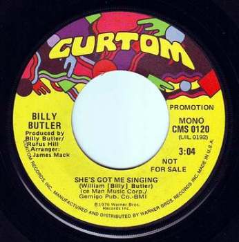 BILLY BUTLER - SHE'S GOT ME SINGING - CURTOM DEMO