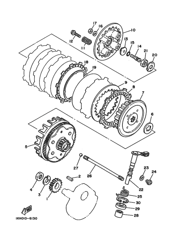 Clutch Parts - XT225 Serow - 1989>