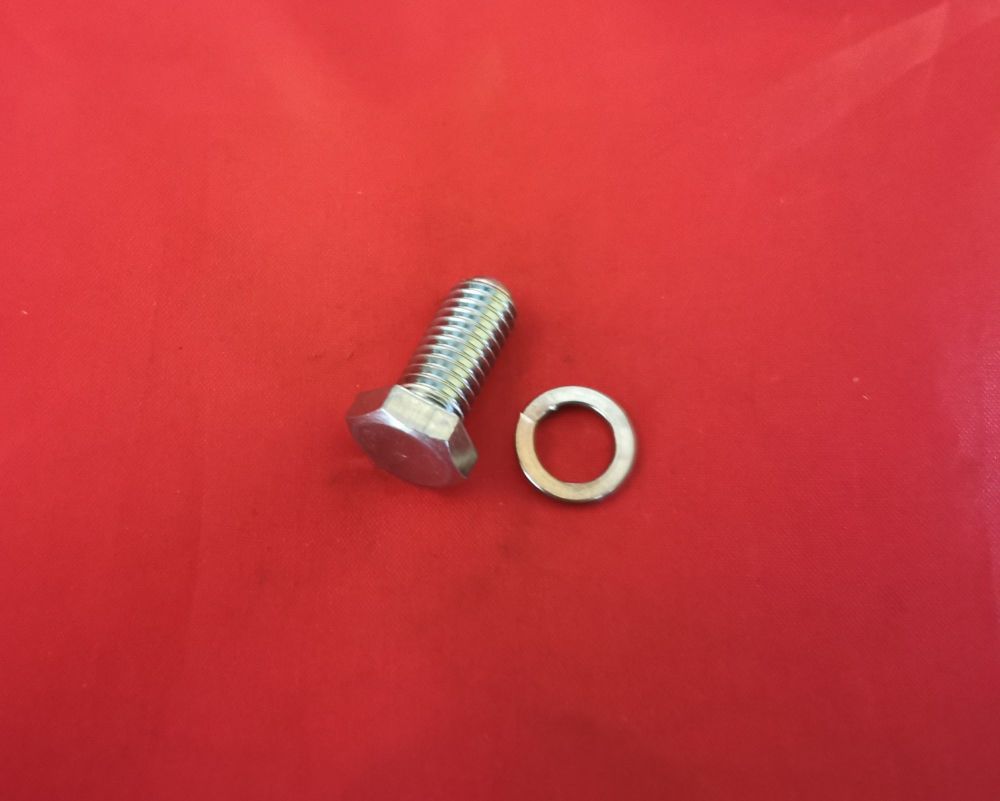  9 & 10. Rear Tank Mounting Bolt & Spring Washer - TY250 Twinshock