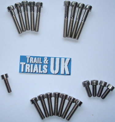 Crankcase Cover Stainless Allen Screw Set - TY125 & TY175