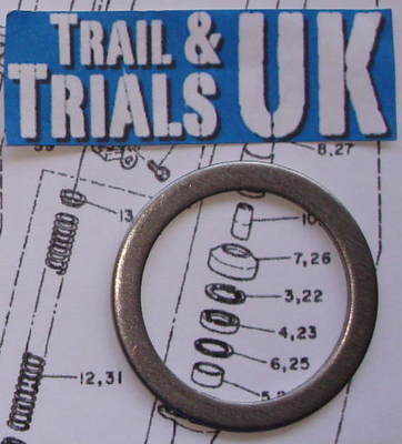 04 & 23. Front Fork Seal Washer - TY350 & TY250 Monoshock