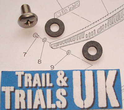  7, 8 & 9. Exhaust Guard Screw & Washer - TY80