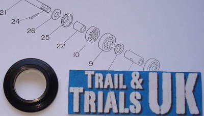 25. Front Wheel Spacer Dust Cover - TY80
