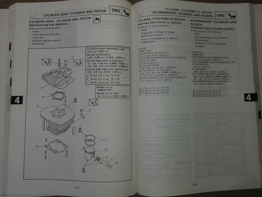 OEM Workshop Manual - TY250R Pinky