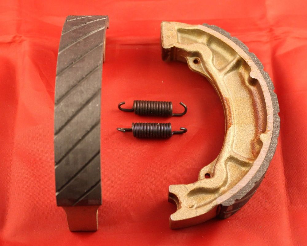  5 & 6. Water Grooved Front Brake Shoes - TY250 & TY350 Mono
