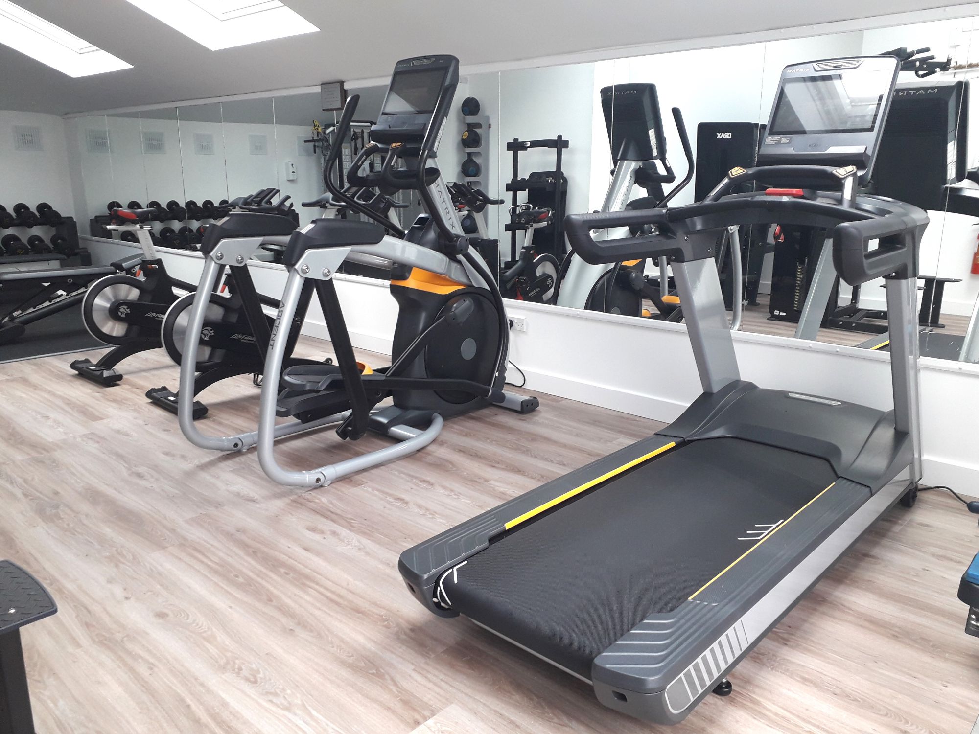 Matrix treadmill and cross-trainer