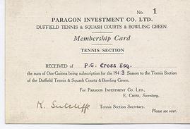 Old membership card