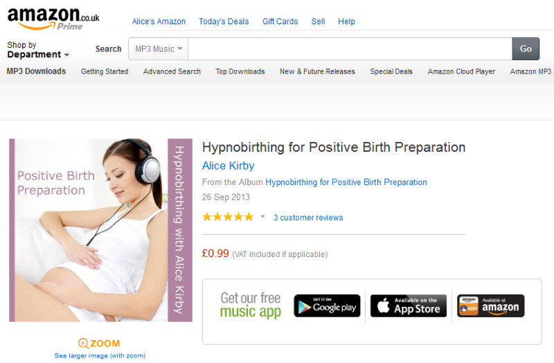 hypnobirthing amazon mp3