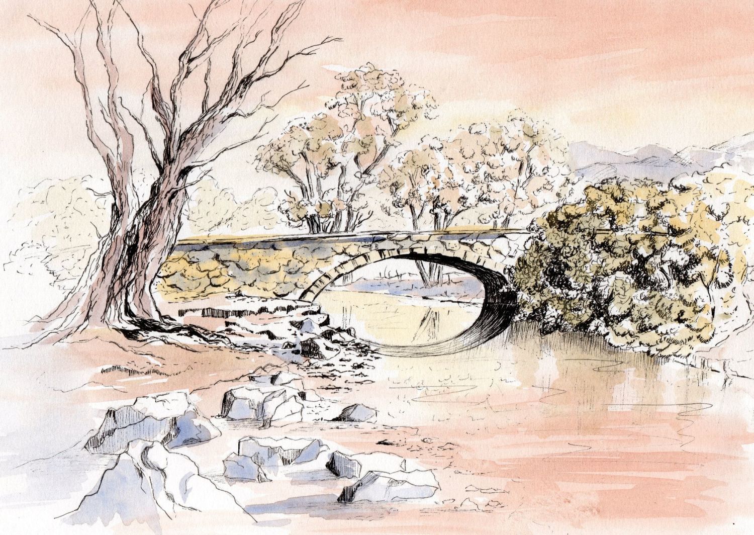 Pen and Ink (Line and wash)