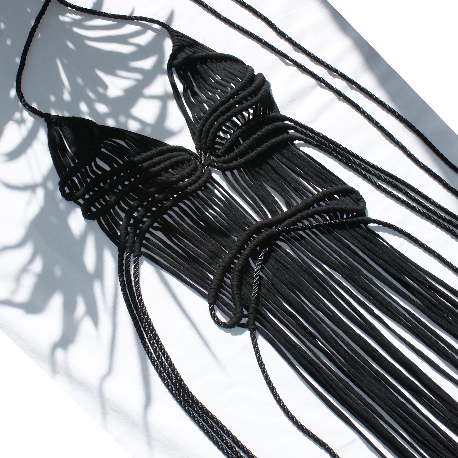 Macrame dress by Elisha Francis