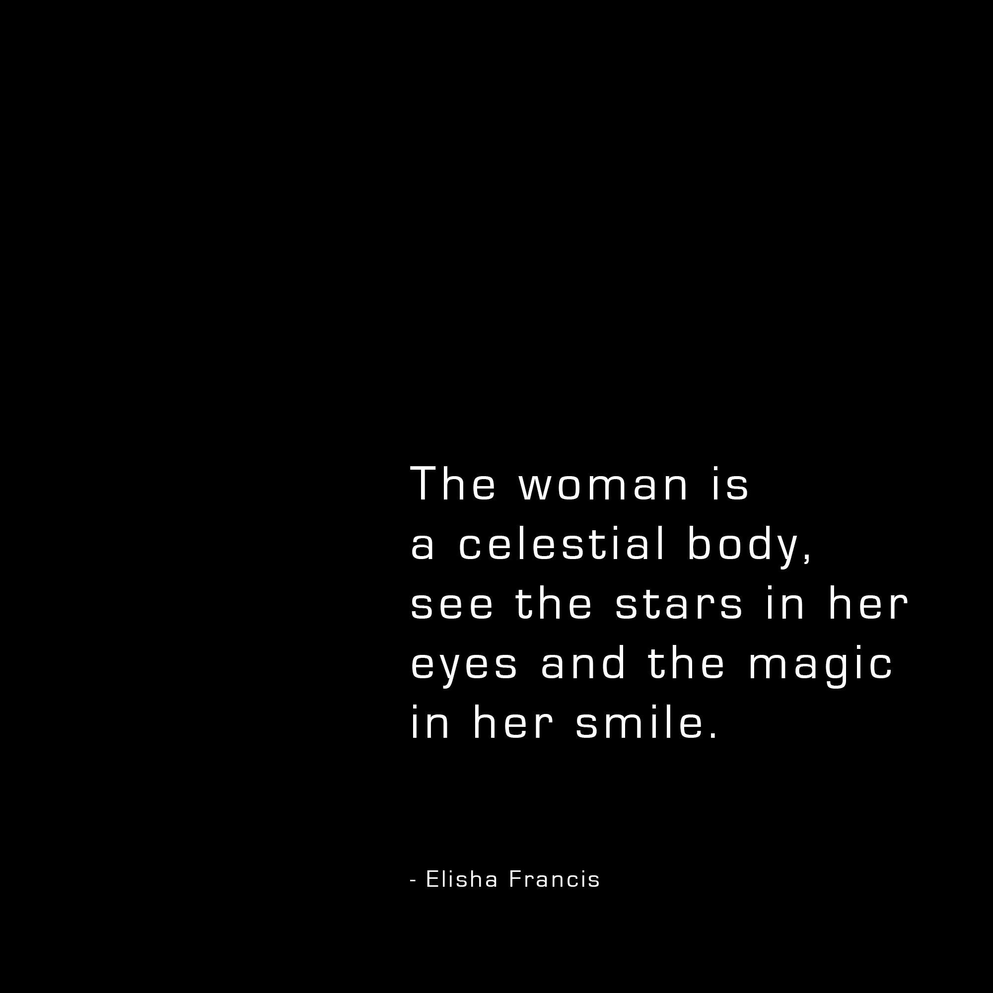 Celestial Woman poem by Elisha Francis