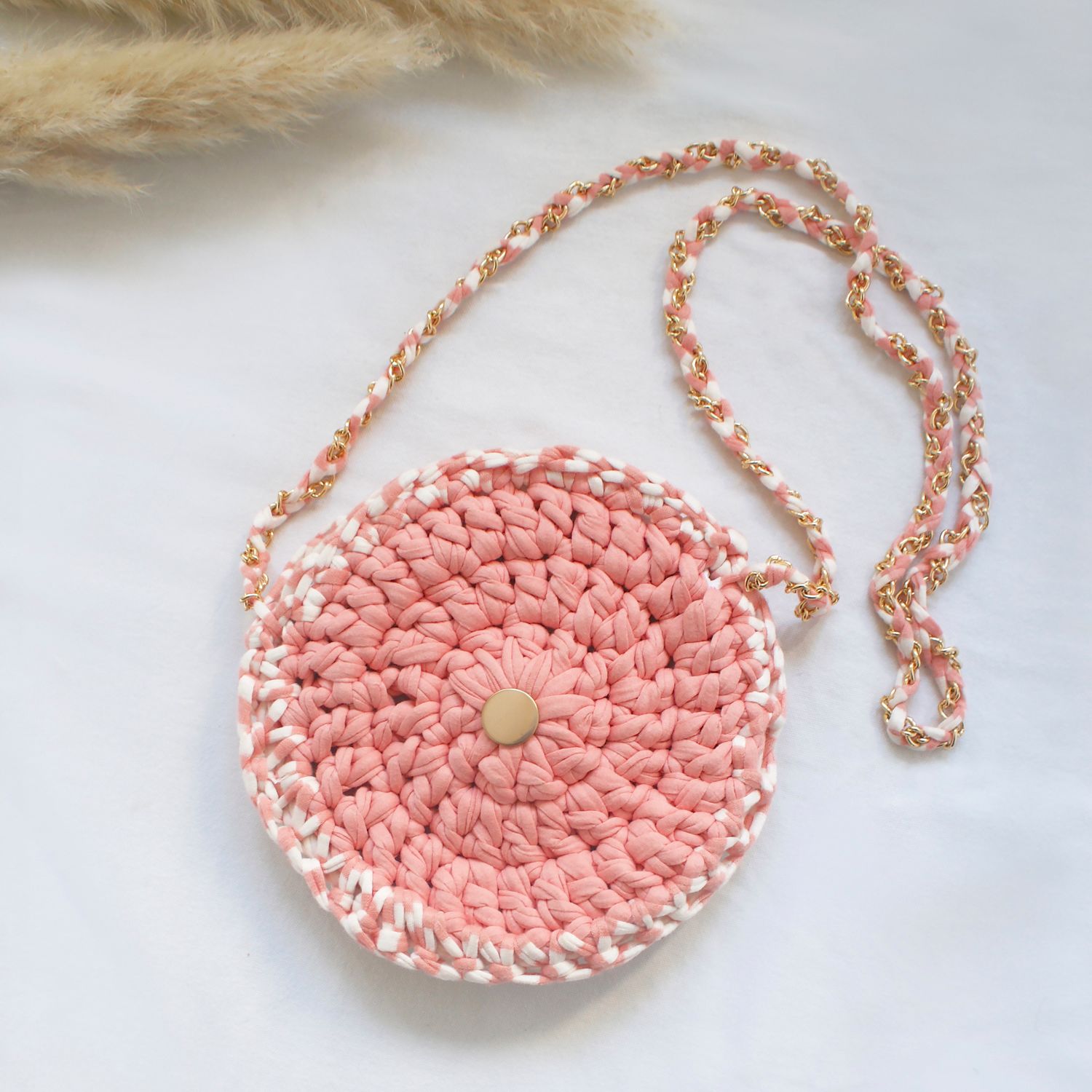 Coral Crochet handmade bag by Elisha Francis