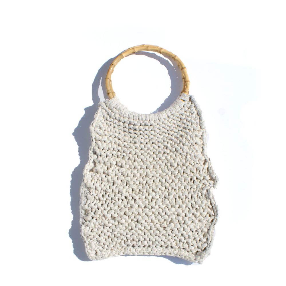 HARLOW | Cream Knitted Market Bag