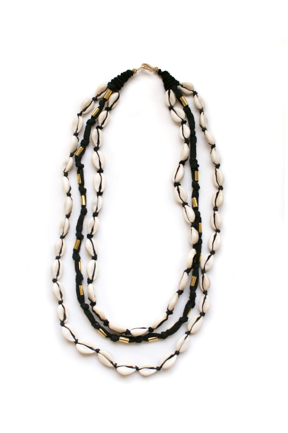 Cowrie Shell Necklace - Black