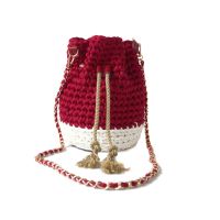 Red Crochet Bucket Bag