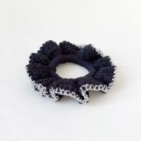 Black Crochet Scrunchie