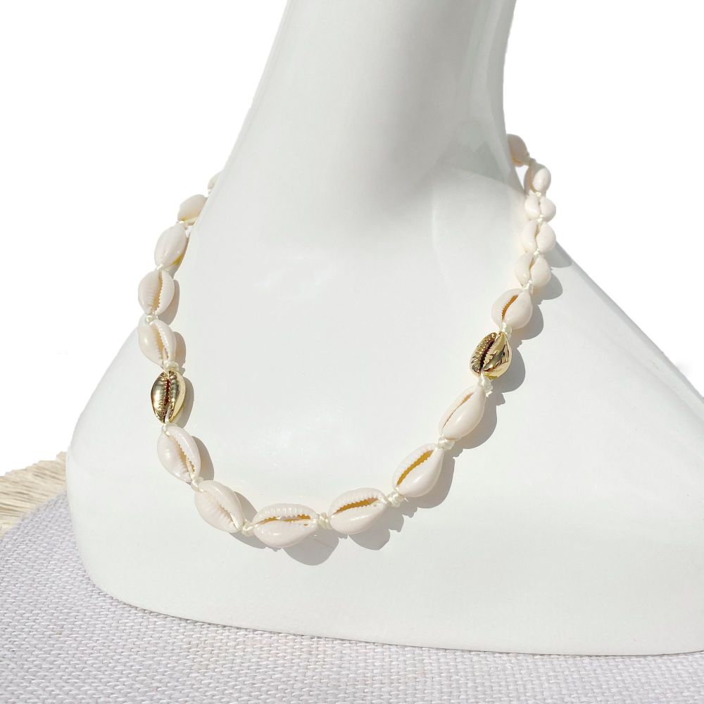 Cowrie Shell Necklace - Gold