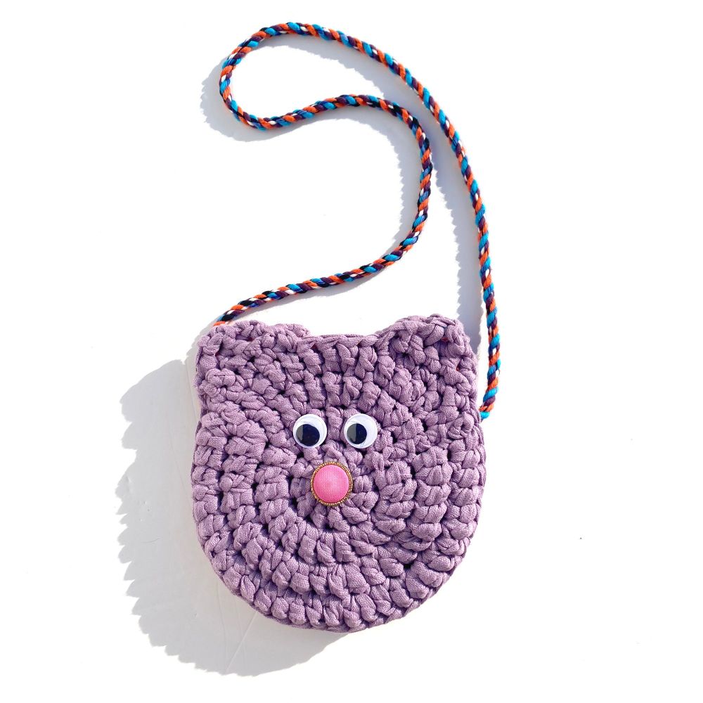 Purple Kitty Kids Bag 