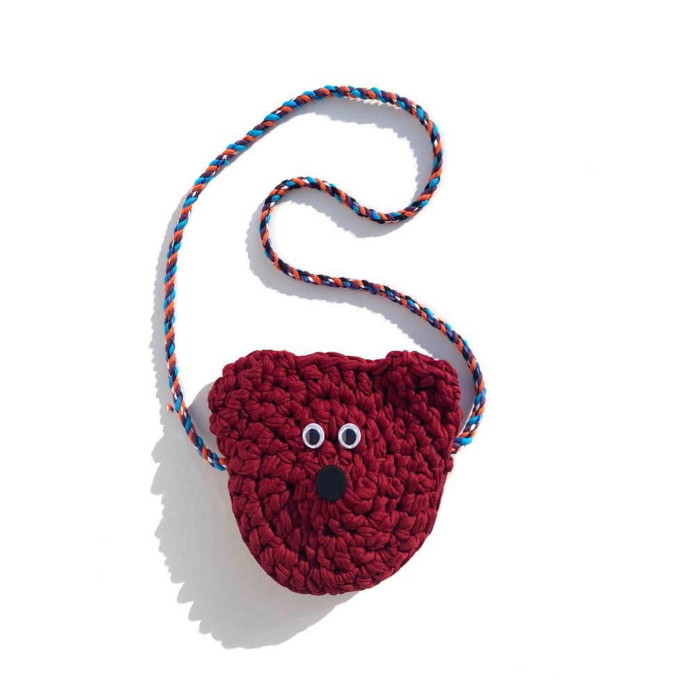 Maroon Teddy Kids Bag 