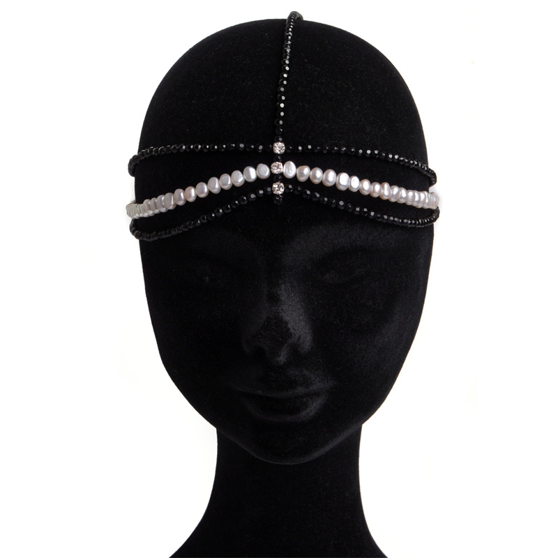 elisha francis, Headdress, agate jewellery, pearl jewellery