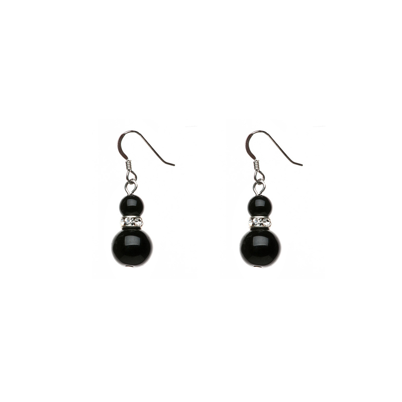 Onyx earrings, elisha francis, gemstone jewellery, onyx jewellery, onyx jewelry, drop earrings