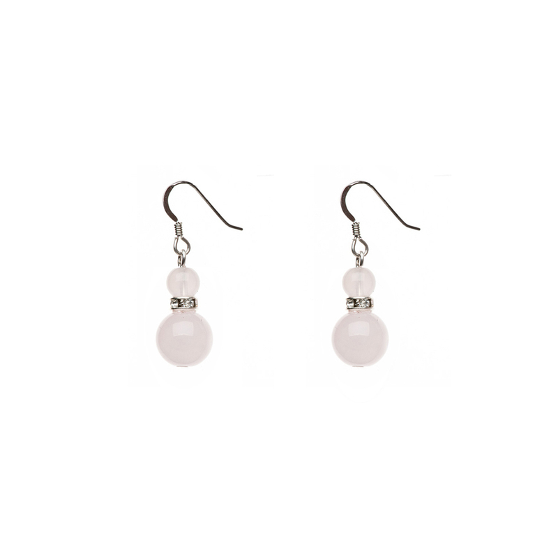 Rose Quartz earrings, valentines gift, bridesmaids jewellery, pink earrings, elisha francis