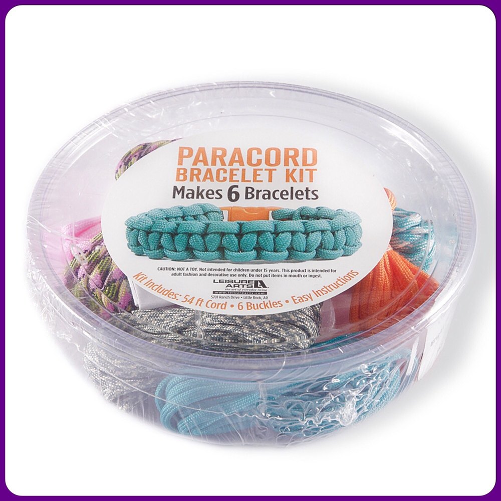 PARACORD - Bright Paracord Bracelet Kit. Leisure Arts