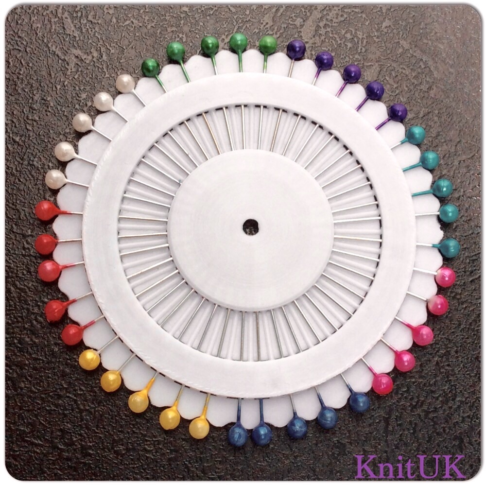 Sewing Pins - Multicolour head. 36mm