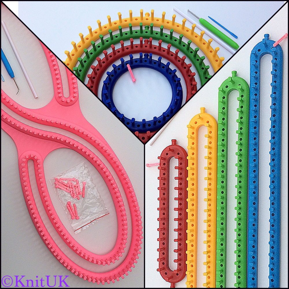 KnitUK Knitting Loom Jumbo Pack: S-Loom, Round & Long Loom Sets