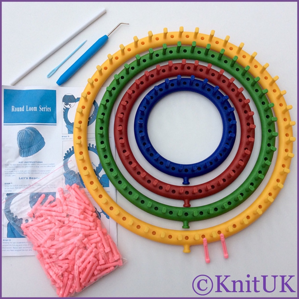 KnitUK Round Knitting Loom Set of 4.
