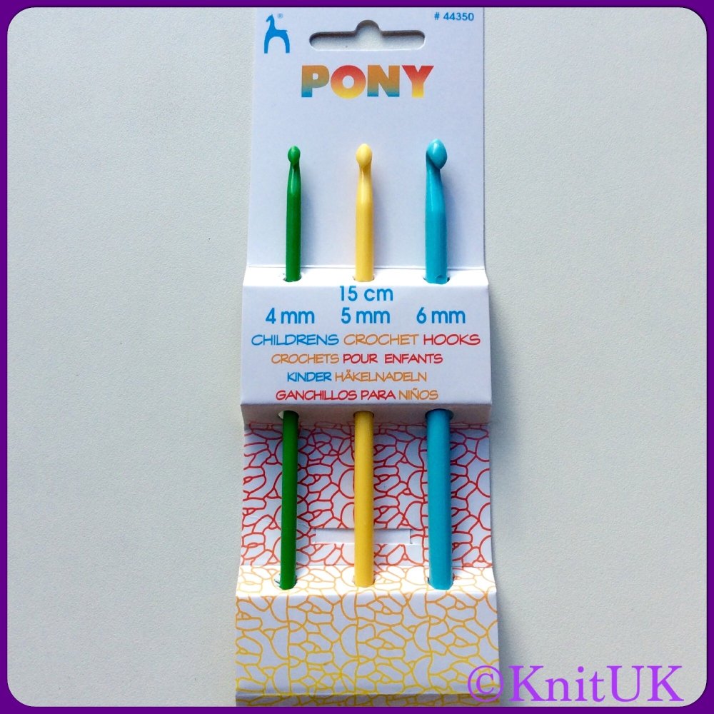 Pony Children's Crochet Hook Assorted Set of 3