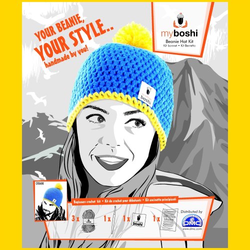 myboshi Beanie Hat Kit. Crochet: Beginner