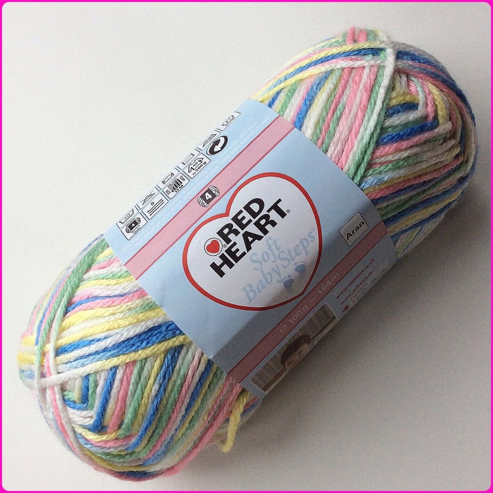 Red Heart Soft Baby Steps Color (100g). Aran  Knitting and crochet yarn. Choose colour.