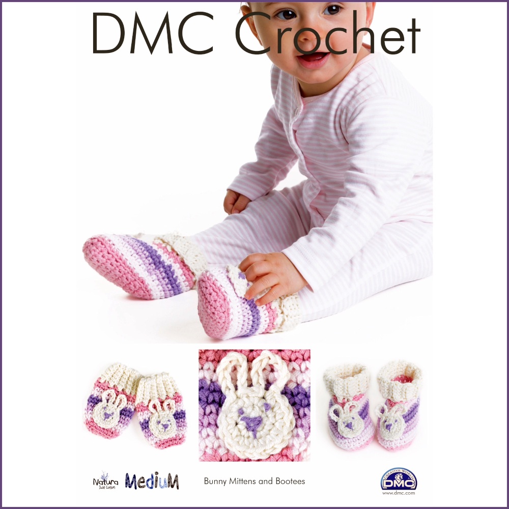 DMC Crochet - Bunny Mittens and Booties. Leaflet (Natura Medium yarn)