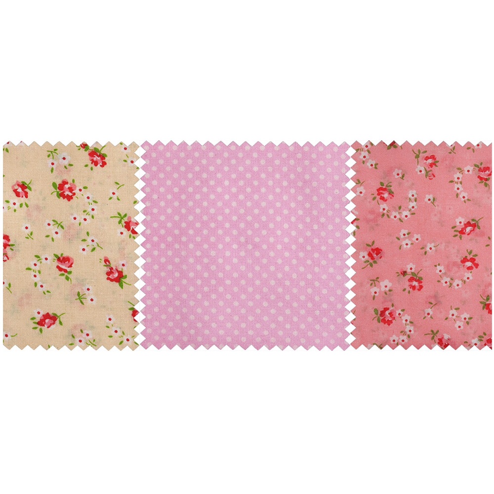 Bunting Kit. Make-your-own (Groves). Cotton - Pink Floral