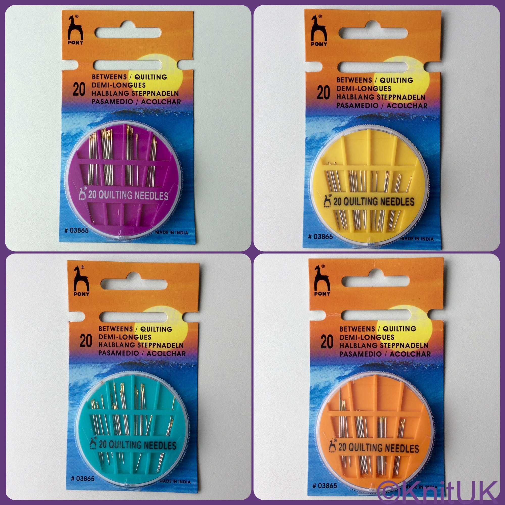 Pony Golden ey sewing needles betweens compact colours