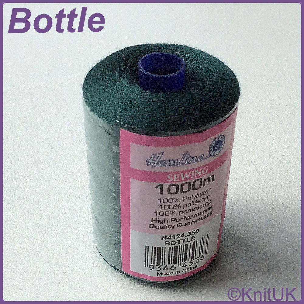 Hemline Sewing Thread 100% Polyester - 1000m. Bottle