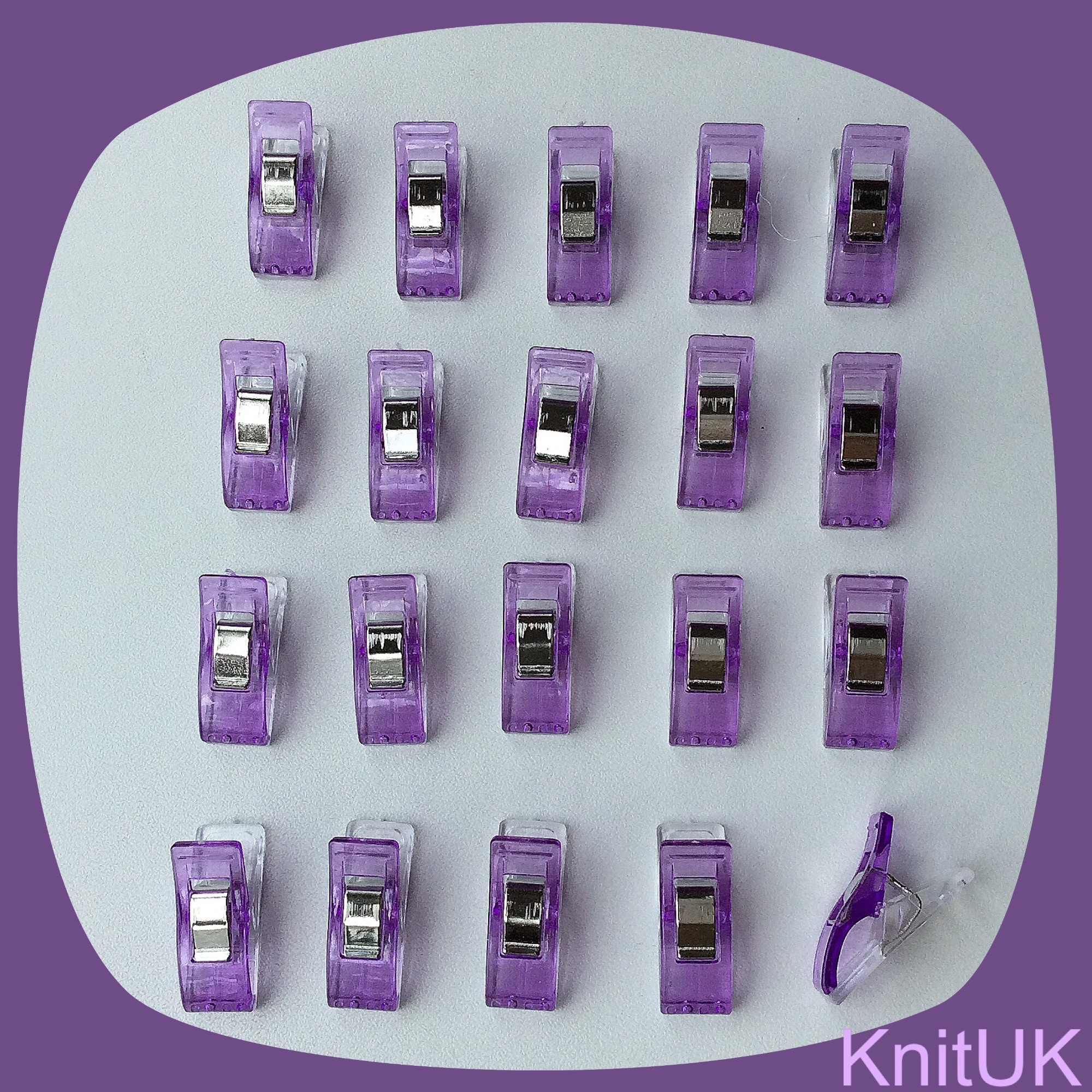 Knituk sewing quilting clips small purple