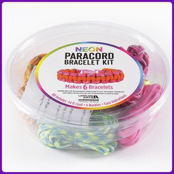 PARACORD - Neon Paracord Bracelet Kit PINK. Leisure Arts