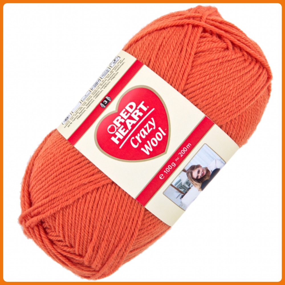 Red Heart Crazy Wool (100g). DK yarn for knitting & crochet. Choose colour